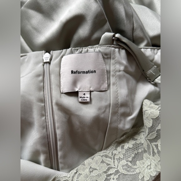 Reformation Vesper Satin Dress Size 4 - Picture 9 of 12